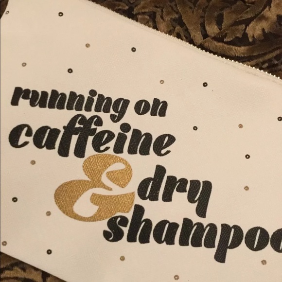Running on Caffeine and Dry Shampoo makeup bag - Picture 3 of 4